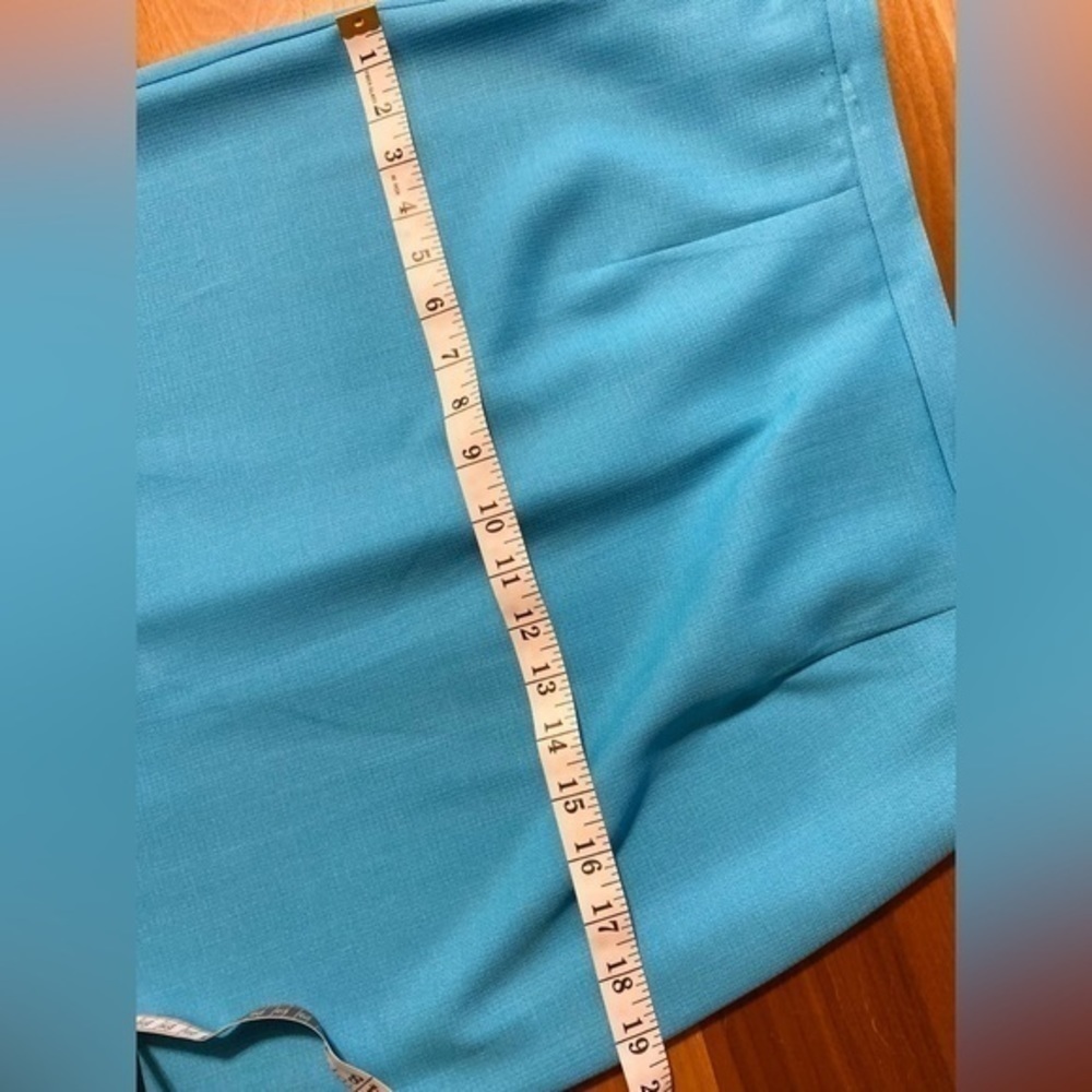 K Studio Collection Vintage 3 Piece Blue tank top w/ skirt and vibrant sheer top - Picture 11 of 17